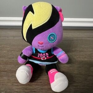 Hard Rock Cafe Punk Rock Purple Plush Button Eye Lightning Bolt Hair 7"‎ Toy